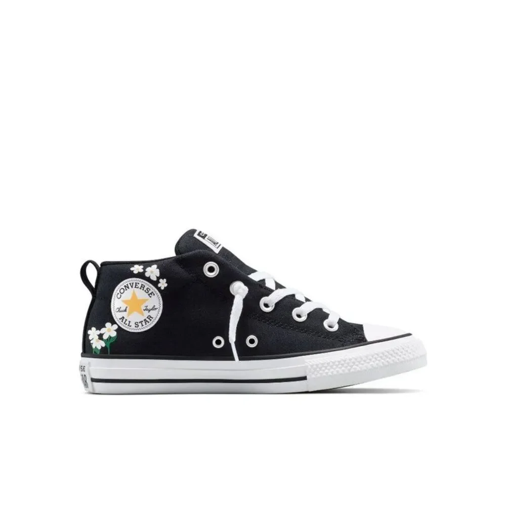 Open Box - Converse -  Kids' Street Mid Top Sneakers  Light Black